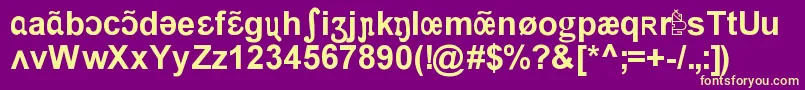 Apicar Font – Yellow Fonts on Purple Background