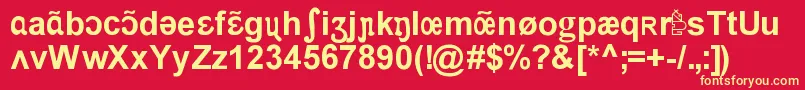 Apicar Font – Yellow Fonts on Red Background