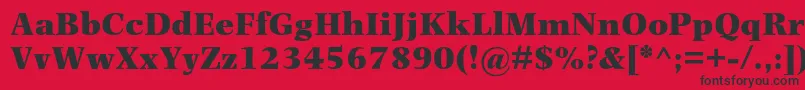 PhotinamtstdUltrabold Font – Black Fonts on Red Background