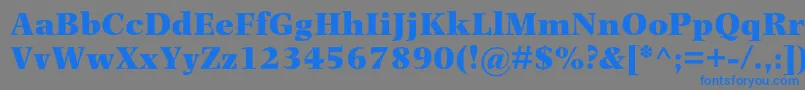 フォントPhotinamtstdUltrabold – 灰色の背景に青い文字