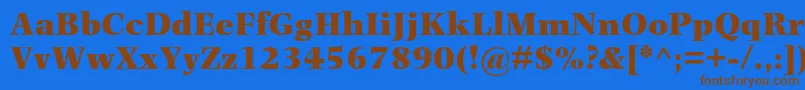 PhotinamtstdUltrabold Font – Brown Fonts on Blue Background