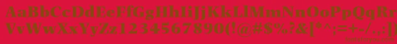 Police PhotinamtstdUltrabold – polices brunes sur fond rouge