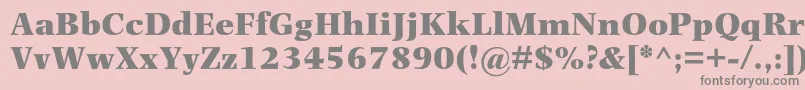 フォントPhotinamtstdUltrabold – ピンクの背景に灰色の文字