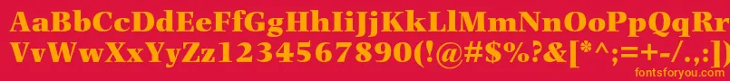 Czcionka PhotinamtstdUltrabold – pomarańczowe czcionki na czerwonym tle