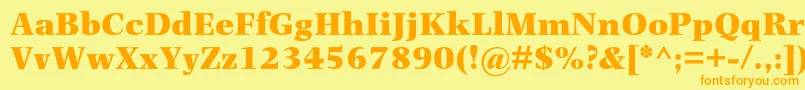 PhotinamtstdUltrabold Font – Orange Fonts on Yellow Background