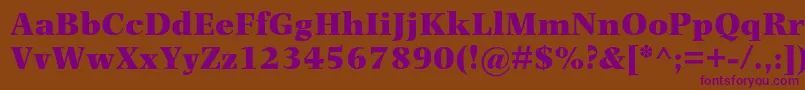 PhotinamtstdUltrabold Font – Purple Fonts on Brown Background