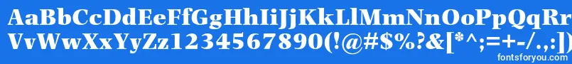 フォントPhotinamtstdUltrabold – 青い背景に白い文字