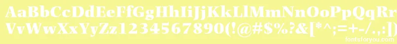 PhotinamtstdUltrabold Font – White Fonts on Yellow Background