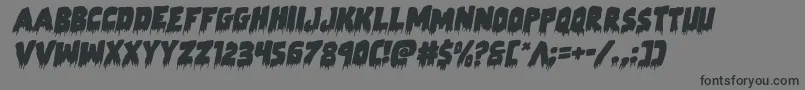Zombiecontrolrotal-Schriftart – Schwarze Schriften auf grauem Hintergrund