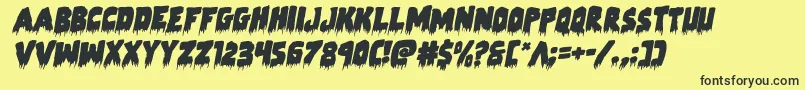 Zombiecontrolrotal Font – Black Fonts on Yellow Background