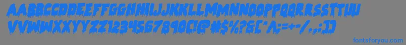 Zombiecontrolrotal Font – Blue Fonts on Gray Background