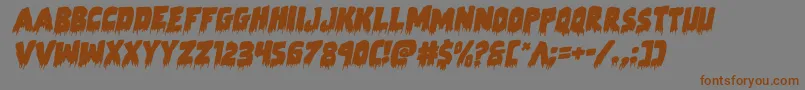 Zombiecontrolrotal Font – Brown Fonts on Gray Background