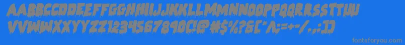 Zombiecontrolrotal Font – Gray Fonts on Blue Background