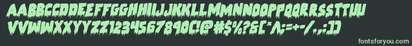 Zombiecontrolrotal-fontti – vihreät fontit mustalla taustalla