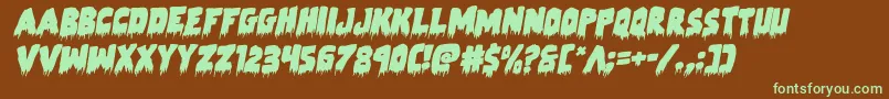 Zombiecontrolrotal Font – Green Fonts on Brown Background