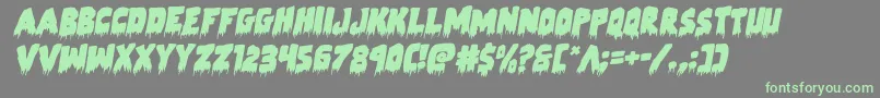 Zombiecontrolrotal-Schriftart – Grüne Schriften auf grauem Hintergrund