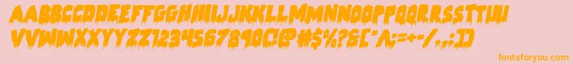 Zombiecontrolrotal Font – Orange Fonts on Pink Background