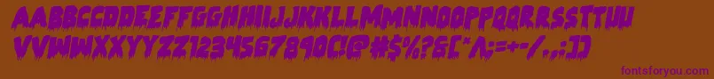 Zombiecontrolrotal Font – Purple Fonts on Brown Background