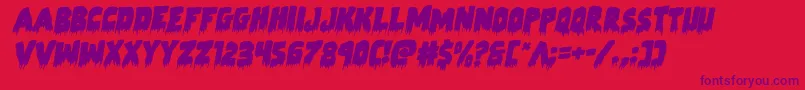 Zombiecontrolrotal Font – Purple Fonts on Red Background