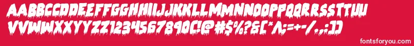 Zombiecontrolrotal Font – White Fonts on Red Background