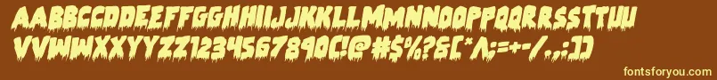 Zombiecontrolrotal Font – Yellow Fonts on Brown Background