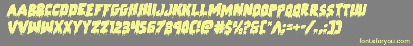 Zombiecontrolrotal Font – Yellow Fonts on Gray Background