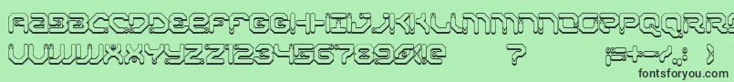 XiaxideShadow Font – Black Fonts on Green Background