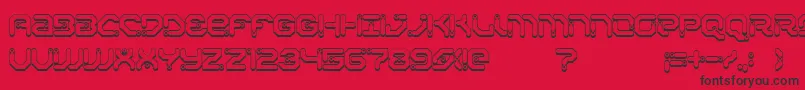 XiaxideShadow Font – Black Fonts on Red Background