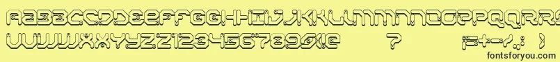 XiaxideShadow Font – Black Fonts on Yellow Background