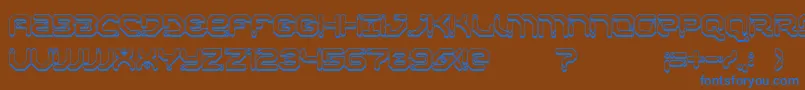 XiaxideShadow Font – Blue Fonts on Brown Background