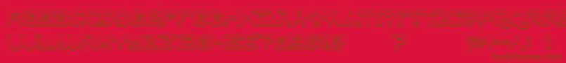 XiaxideShadow Font – Brown Fonts on Red Background