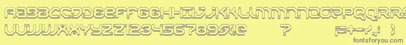 XiaxideShadow Font – Gray Fonts on Yellow Background