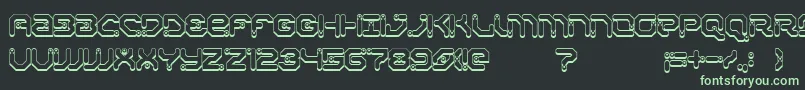 XiaxideShadow Font – Green Fonts on Black Background