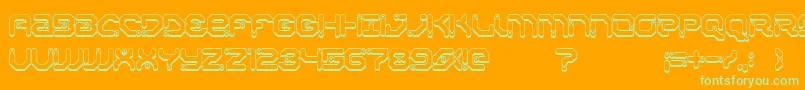 XiaxideShadow Font – Green Fonts on Orange Background