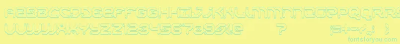 Więcej informacji o czcionce XiaxideShadow Czcionka XiaxideShadow – zielone czcionki na żółtym tle