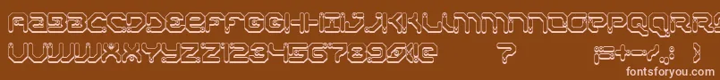 XiaxideShadow Font – Pink Fonts on Brown Background