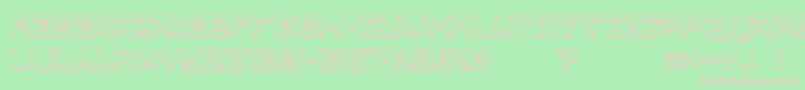 XiaxideShadow Font – Pink Fonts on Green Background