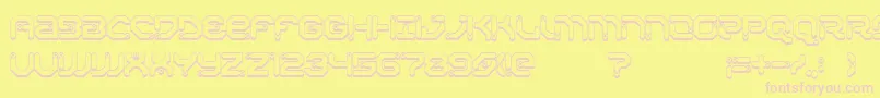 XiaxideShadow Font – Pink Fonts on Yellow Background