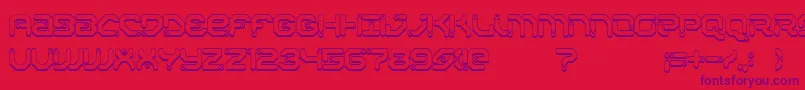 XiaxideShadow Font – Purple Fonts on Red Background