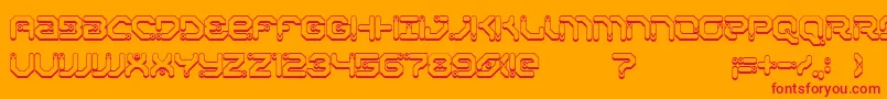 XiaxideShadow Font – Red Fonts on Orange Background
