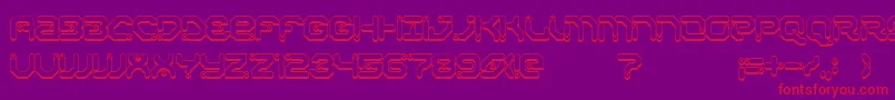 XiaxideShadow Font – Red Fonts on Purple Background