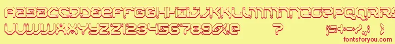 XiaxideShadow Font – Red Fonts on Yellow Background