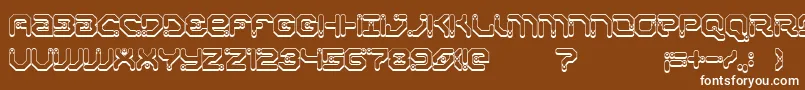 XiaxideShadow Font – White Fonts on Brown Background