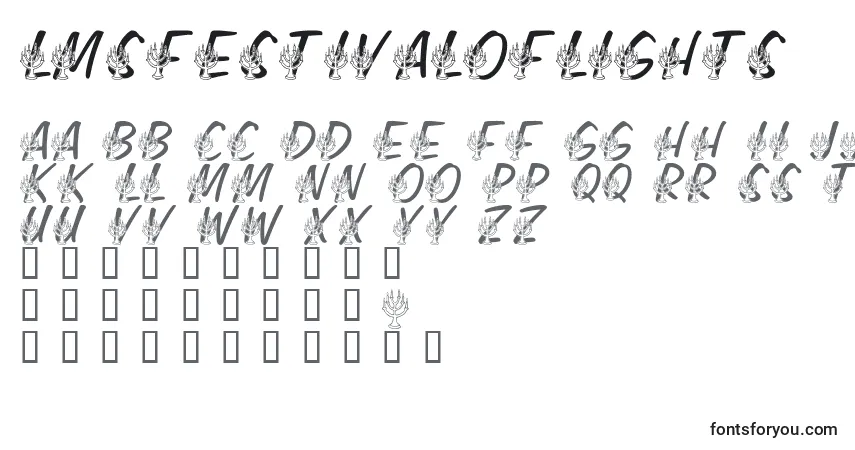 Schriftart LmsFestivalOfLights – Alphabet, Zahlen, spezielle Symbole