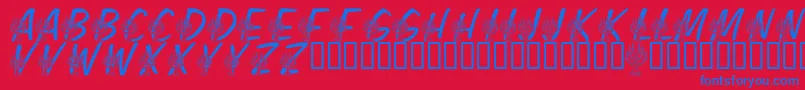 LmsFestivalOfLights Font – Blue Fonts on Red Background