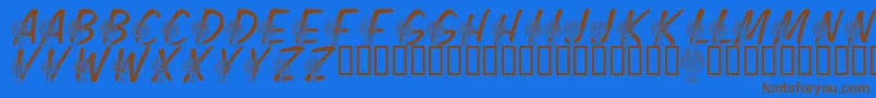 LmsFestivalOfLights Font – Brown Fonts on Blue Background