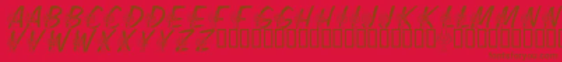 LmsFestivalOfLights Font – Brown Fonts on Red Background