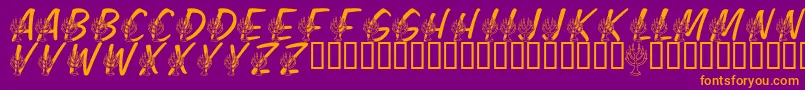 Шрифт LmsFestivalOfLights – оранжевые шрифты на фиолетовом фоне