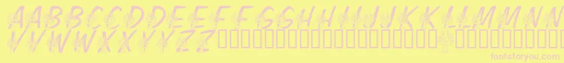 LmsFestivalOfLights Font – Pink Fonts on Yellow Background