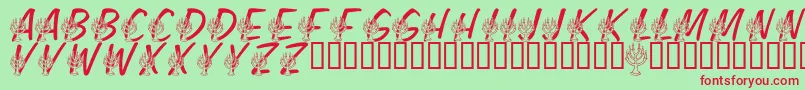 LmsFestivalOfLights Font – Red Fonts on Green Background